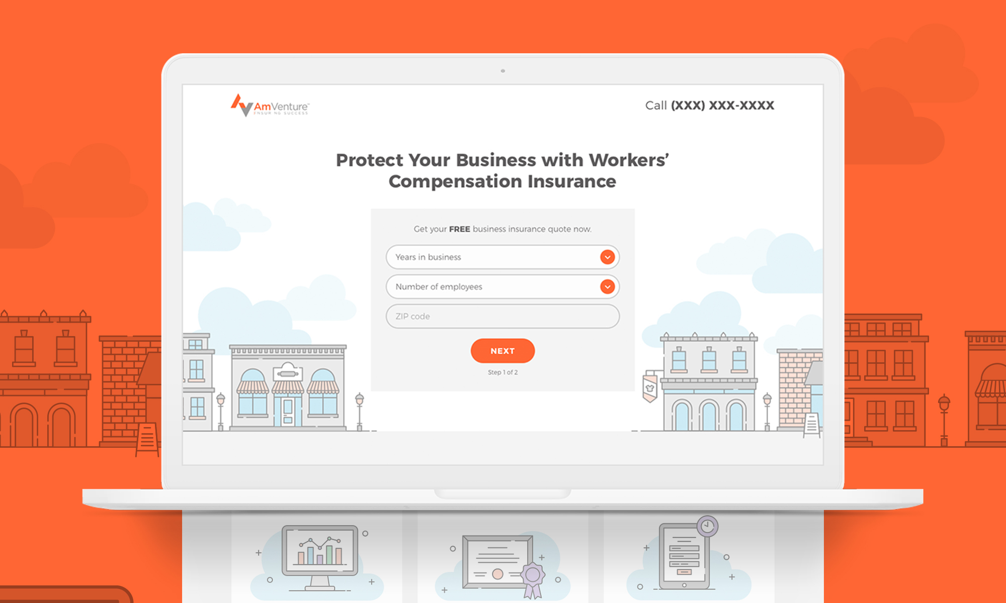 Amventure Insurance Landing Page