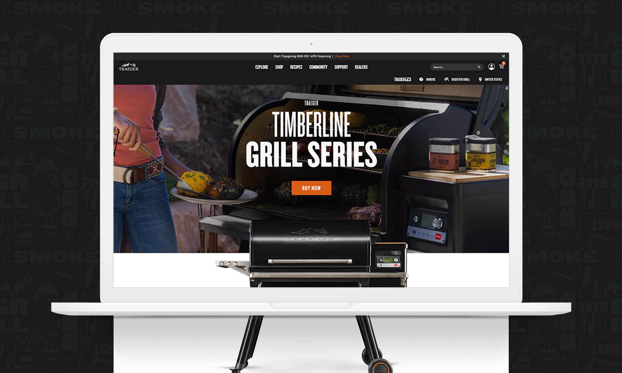 Traeger Series Landing Page Design