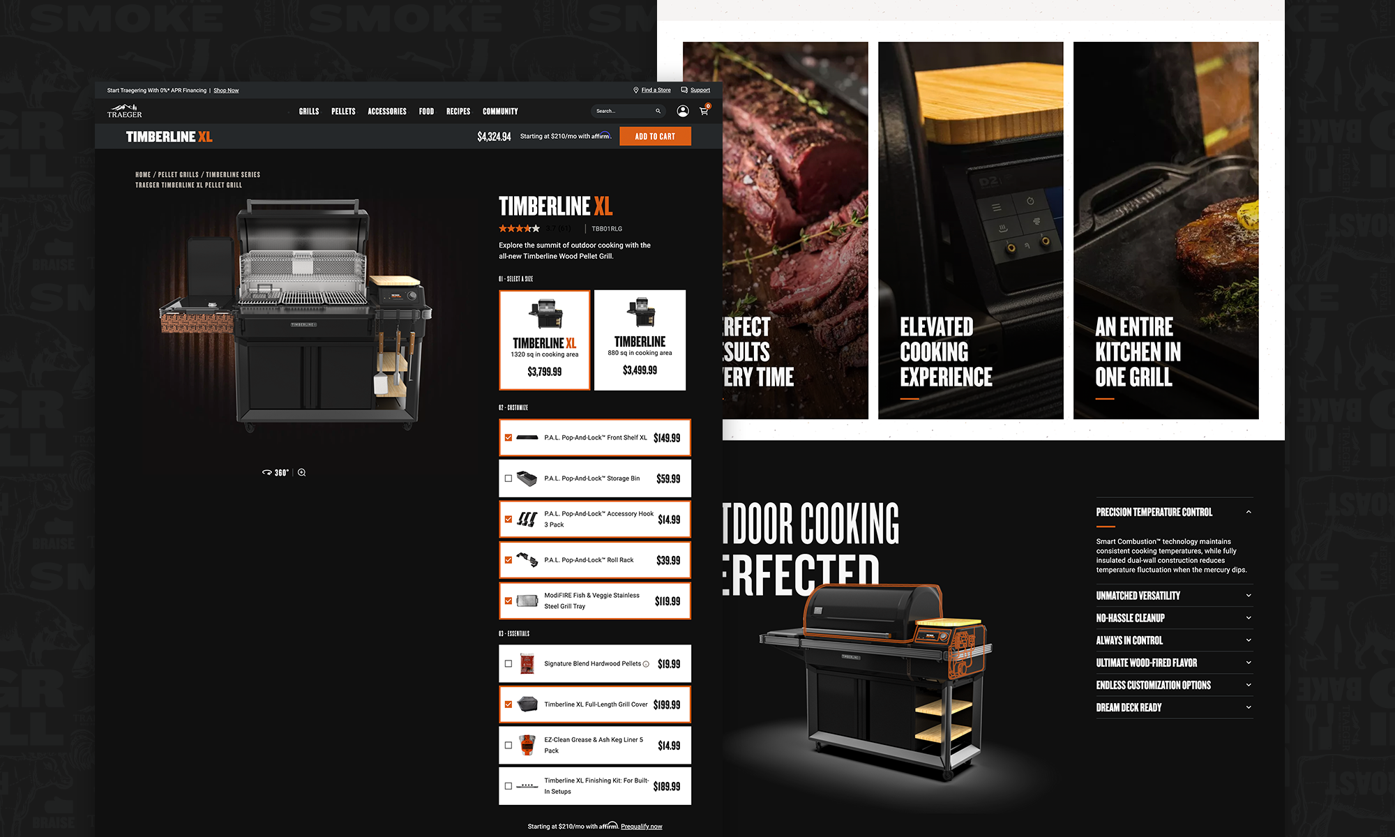 Traeger Timberline XL product detail page